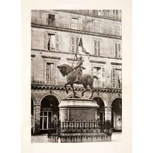  1898 Photogravure Jeanne dArc Joan of Arc Place Rivoli 