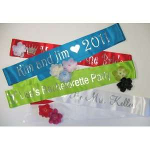   Personalized Sash with Choice of Colors and Fonts!: Everything Else