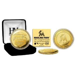 MLB Miami Marlins Marlins Park 2012 Inaugural Season Gold Coin  