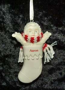 Dept 56 Snowbabies in Stocking Personalized Ornament  