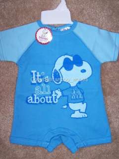 Baby Boy SNOOPY Outfit Onesie Romper Creepers One Piece  