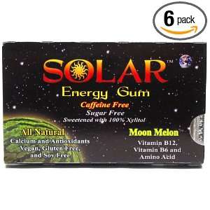 Solar Energy Moon Melon Gum, (Pack of 6)  Grocery 