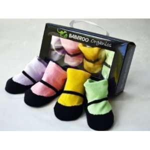   Organic Mary Jane Fashion Baby Socks   Set of 4 (Size 0   12mo): Baby