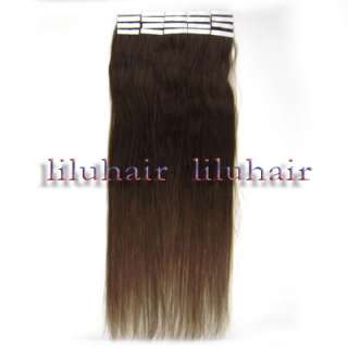   tape real human hair extensions all colors,30g to 60g/set  