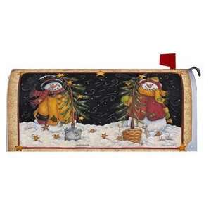  Snowmans Tree Magnetic Mailbox Cover: Patio, Lawn 