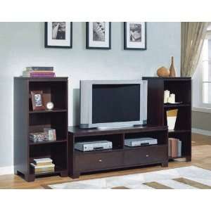   Finish Entertainment Center TV Stand Book Shelves: Furniture & Decor