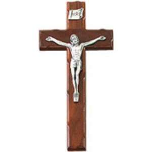   Edge Walnut Crucifix with Pewter Corpus (JC 7070 E)