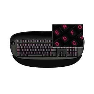   Dark Computer Keyboard Stickers Pink; 2 Items/Order