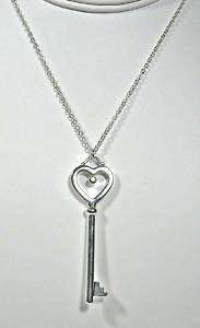 Skeleton Key Charm Pendant with Chain Necklace   New  