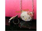 High quality NEW pink hello kitty ring and necklace C18  