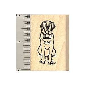  St. Bernard Dog Rubber Stamp   Wood Mounted: Arts, Crafts 