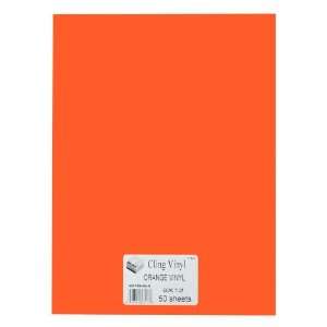  Grafix 9 Inch by 12 Inch Cling Film Orange, 50 Pack Arts 