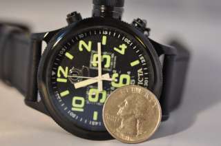 New Mens Invicta 7182 Signature Russian Diver Swiss Chronograph Black 