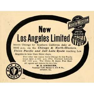   Ad Los Angeles Limited Northwestern Railroad Train   Original Print Ad