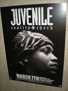 JUVENILE reality check POSTER for the album/cd RAP  