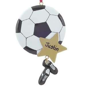  Personalized Soccer Star Christmas Ornament: Home 