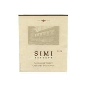  Simi Cabernet Sauvignon Reserve 750ML Grocery & Gourmet 