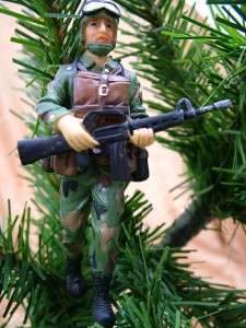 Army Soldier Gun Military Rifle Christmas Tree Ornament  