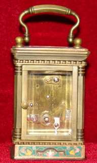 Wonderful excellent cloisonne machine carriage Clock  