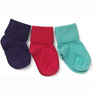    Maggies Organics Tri Color Socks in Purple/Pink/Mint: Clothing