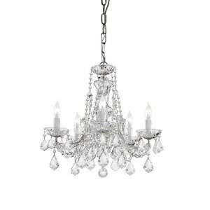   4476 CH CL MWP Maria Theresa 5 Light Chandeliers in Polished Chrome