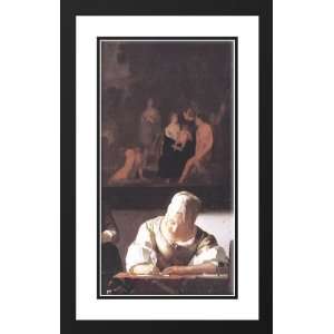 Vermeer, Johannes 24x40 Framed and Double Matted Lady Writing a Letter 