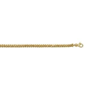  CleverEves 14Kt Gold Yellow Curb Link 4.5mm Bracelet 