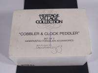 Dept 56 Cobbler & Clock Peddler Set of 2 Mint in Box 58394  