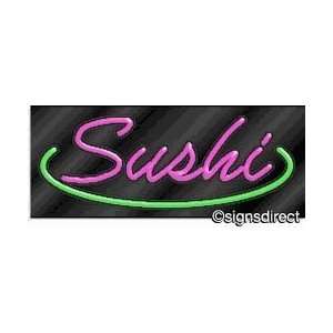  Sushi Neon Sign  376, Background MaterialClear 