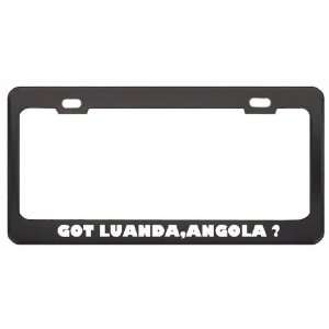 Got Luanda,Angola ? Location Country Black Metal License Plate Frame 