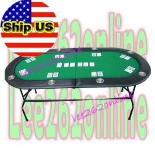 em 2 folding legs table w metal cup holders green