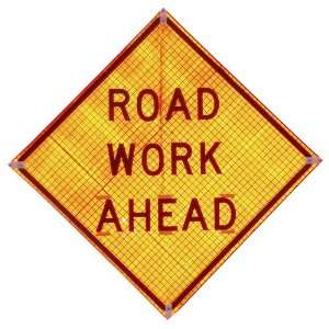   Roll Up Traffic Safety Sign Road Work Ahead for Portable Sign Stands