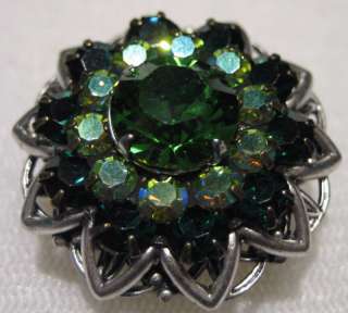 Clara Beau Jewelry Silver Bling Emerald Green Ring  