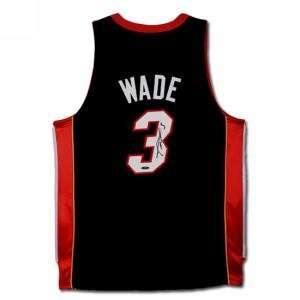 Dwyane Wade Autographed Miami Heat Away/Black Jersey (UDA):  