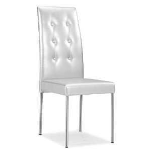  Zuo Modern Tuft Dining Chair Silver: Home & Kitchen