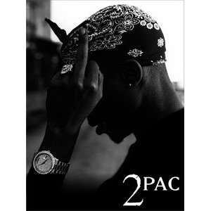  TUPAC FINGERS FABRIC POSTER