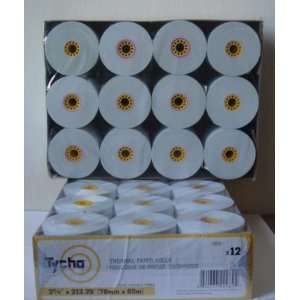  Lot of 12 TYCHO Thermal Paper Rolls, 2 3/4 x 213.25 