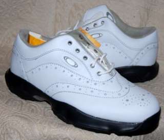 New $150 Oakley Mens womens white leather Golf Shoes Neck Tye 6 7.5 38 