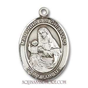    St. Madonna Del Ghisallo Large Sterling Silver Medal Jewelry