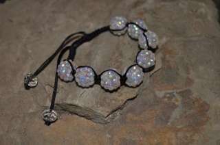 Shambala Disco Ball Shamballa Crystal Fashion Bracelet PINK WHITE 