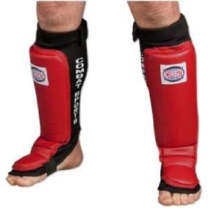 Combat Sports MMA Training Shin Guards**Red/Large**  