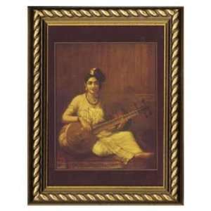  Raja Ravi Varma Framed Prints   Malabar Lady With Veena 