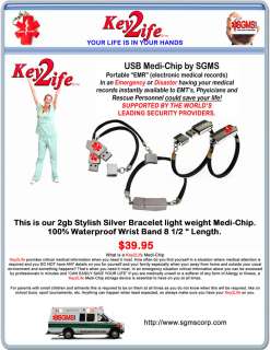 USB Medical Alert Women Stylish Bracelet EMR   Medichip  