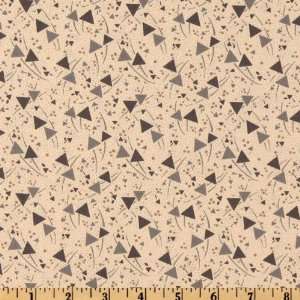   Definitions Triangles & Dots Grey Fabric By The Yard: Arts, Crafts