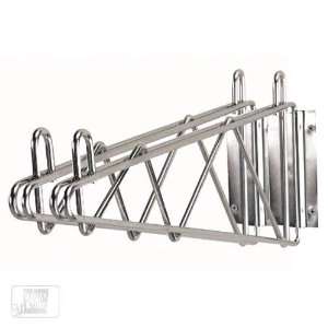   14 Chrome Plated Double Wall Shelf Mounting Bracket: Home & Kitchen