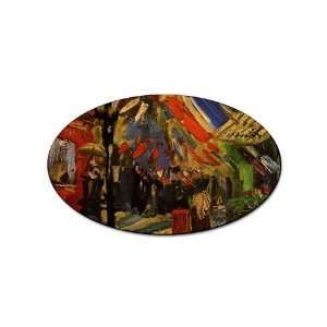  14 July in Paris By Vincent Van Gogh Oval Magnet Office 