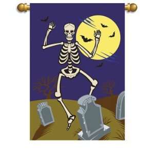  Skeleton Graveyard Dance Halloween Flag Patio, Lawn 