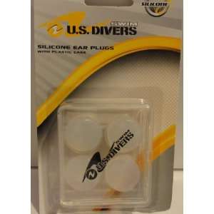  U. S. Swim Divers Silicone Ear Plugs with Plastic Case 