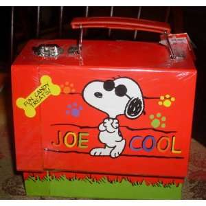  Peanuts Joe Cool Snoopy Colorful Lunch Box Dog House 