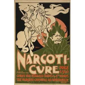   1895 poster Narcoti cure Cures tobacco habit in from